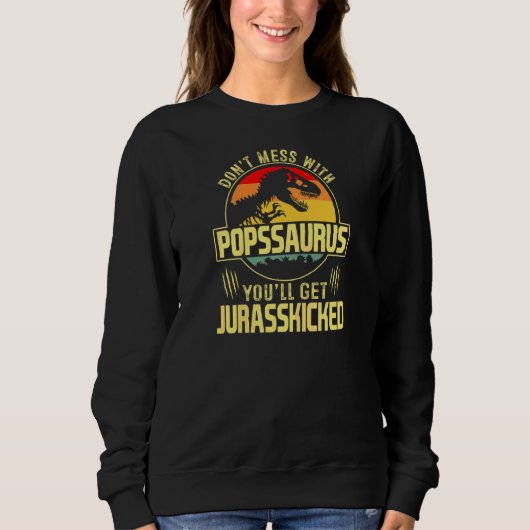 Mannen Popssaurus Dinosaur Rex vader" Trui (Voorkant)