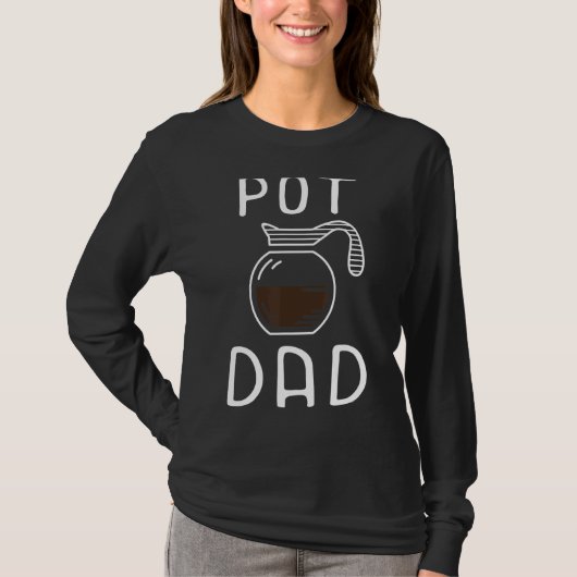 Mannen potje papa koffiedrinker vaderschap cafeïne t-shirt (Voorkant)