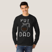 Mannen potje papa koffiedrinker vaderschap cafeïne t-shirt (Voorkant volledig)