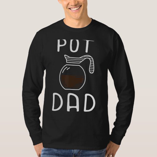 Mannen potje papa koffiedrinker vaderschap cafeïne t-shirt (Voorkant)