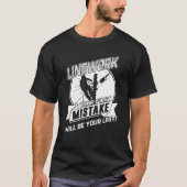 Mannen Power Lineman Funny Linework T-shirt (Voorkant)