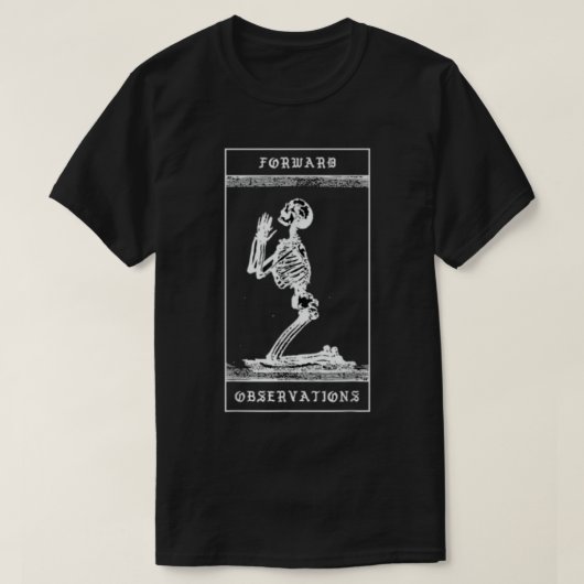 Mannen Praying Skeleton forward observatiegroep T-shirt (Design voorkant)