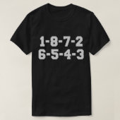 Mannen Premium 1-8-7-2-6-5-4-3 T-shirt (Design voorkant)