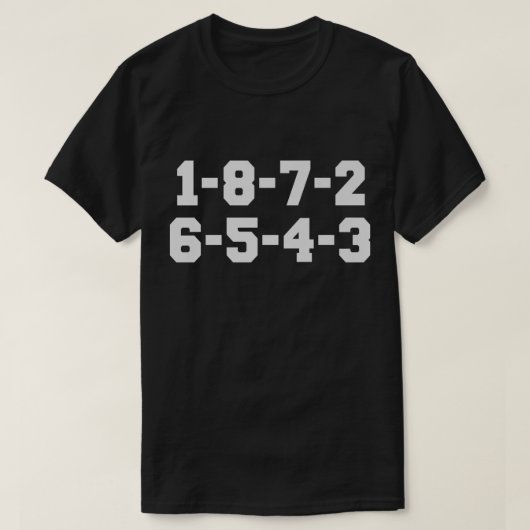 Mannen Premium 1-8-7-2-6-5-4-3 T-shirt (Design voorkant)