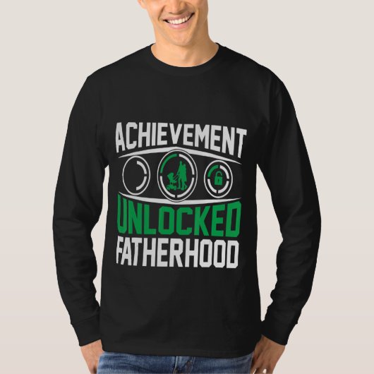 Mannen prestatie ontgrendelde vaderschapsdag t-shirt (Voorkant)