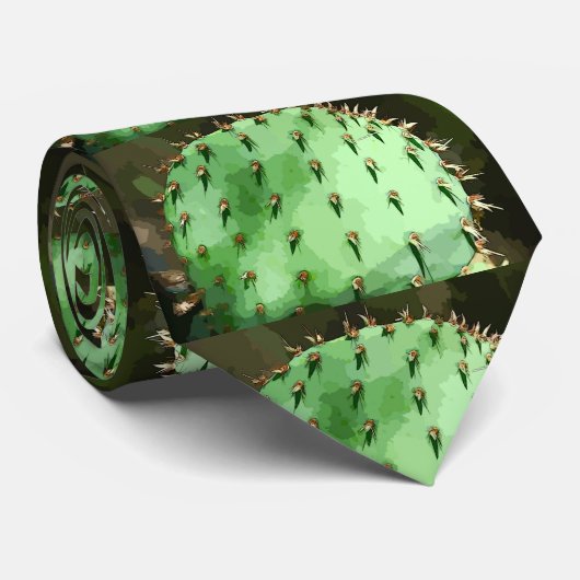 Mannen Prickly Pear in Cartoon Stropdas (Opgerold)