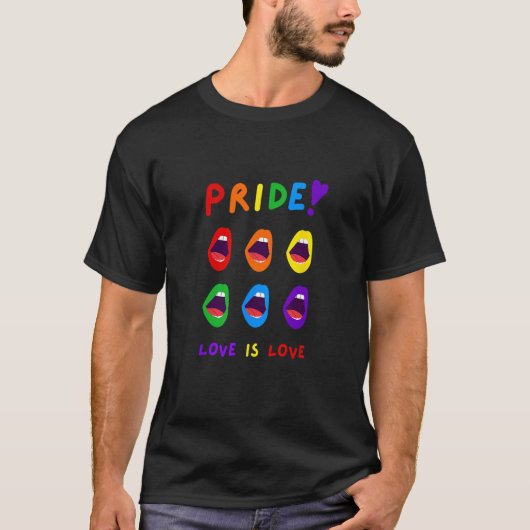 Mannen Pride Liefde is Liefde Maand Viering LGBTQ T-shirt (Voorkant)