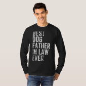 Mannen priester Dag Beste hond Vinta T-shirt (Voorkant volledig)
