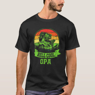 Mannen priester Day Gift Vist Reel Cool Opa T-shirt