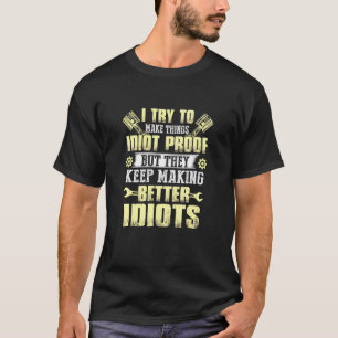 Mannen probeer ik dingen te maken met ijdelingse a t-shirt