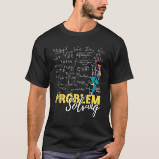 Mannen probleemoplossing tot piekschaling WISKUNDE T-shirt