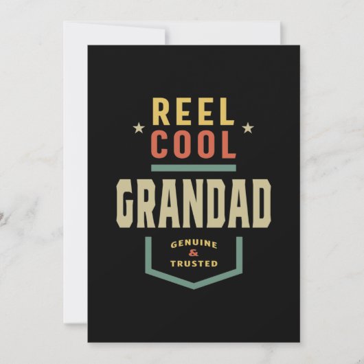 Mannen Product Reel Cool Grandad Vist Gift Kaart (Voorkant)