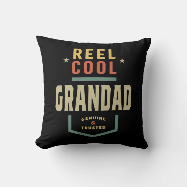 Mannen Product Reel Cool Grandad Vist Gift Kussen (Voorkant)