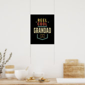Mannen Product Reel Cool Grandad Vist Gift Poster (Keuken)