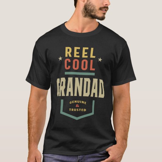 Mannen Product Reel Cool Grandad Vist Gift T-shirt (Voorkant)