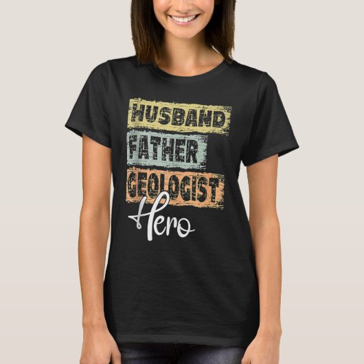 Mannen professievader heldster Geoloog T-shirt (Voorkant)