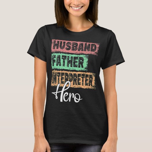 Mannen professievader: tolk t-shirt (Voorkant)