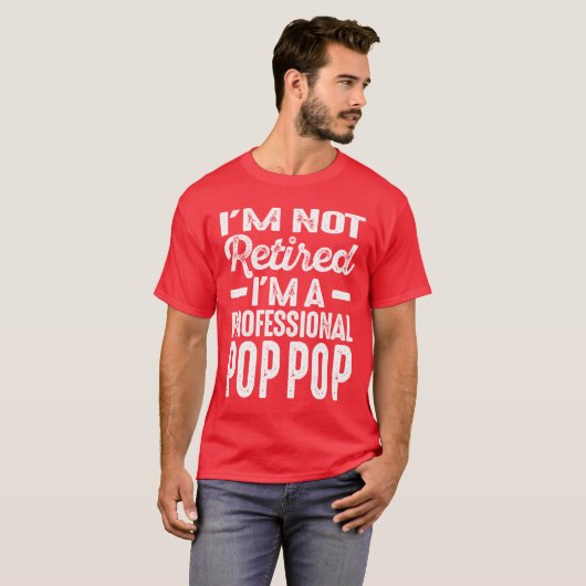 Mannen Professional PopPop Retirement Gift T-shirt (Voorkant volledig)