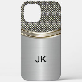 Mannen professionele monogram metallic look Case-Mate iPhone case