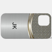 Mannen professionele monogram metallic look Case-Mate iPhone case (Achterkant (horizontaal))