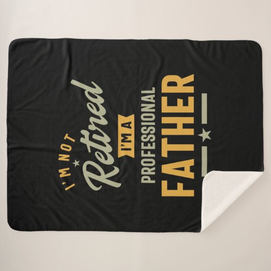 Mannen professionele vader in ruste sherpa deken (Voorkant (horizontaal))