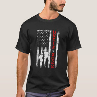 Mannen promoot aan Oom Est 2022 Amerikaanse vlag V T-shirt