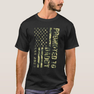 Mannen promoot bij papa American Flag Camo Fathers T-shirt