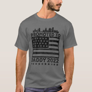 Mannen promoot naar papa 2022 eerste vaderdag t-shirt