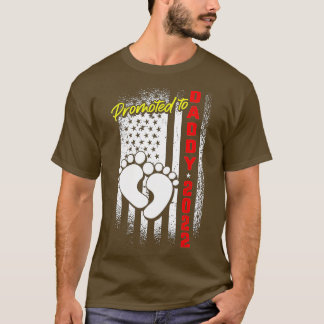 Mannen promoot naar papa 2022 vaderdag Cool First T-shirt
