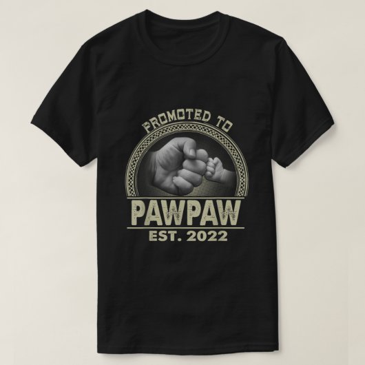 Mannen promoot naar Pawpaw 2022 Funny Gift New Pa  T-shirt (Design voorkant)