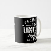 Mannen promoot oom weer 2023 Baby Zwangerschap Koffiemok (Voorkant rechts)