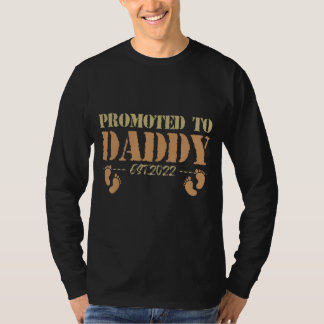 Mannen promoten naar papa 2022 voor de eerste keer t-shirt