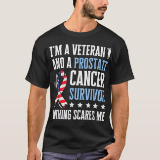 Mannen prostaatkanker Overlevingstherapie Veteraan T-shirt