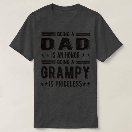 Mannen Proud Grampy Best Grampy Grandpa T-shirt (Design voorkant)