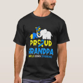 Mannen Proud Grandpa World Down Syndroeness D T-shirt (Voorkant)