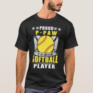Mannen Proud P-pagina van een Geweldige Softball P T-shirt