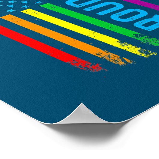 Mannen Proud Papa opa Pap LGBT LGBTQ Gay Pride Poster (Hoek)