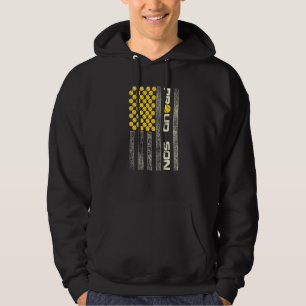 Mannen Proud Son American Flag Softball Sport Patr Hoodie