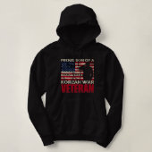 Mannen Proud zoon van een Koreaanse veteraan-gesch Hoodie (Design voorkant)