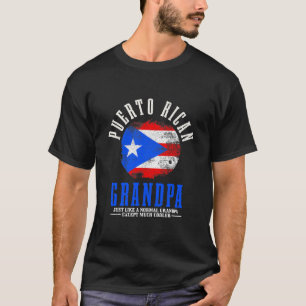 Mannen Puerto Ricaanse opa Puerto Rico Flag Pride T-shirt