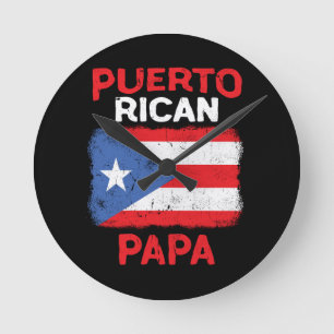 Mannen Puerto Rico Boricua Latino Papa Fathers Day Ronde Klok