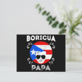 Mannen Puerto Rico Boricua Latino Papa Vaderdag Briefkaart (Staand voorkant)