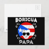 Mannen Puerto Rico Boricua Latino Papa Vaderdag Briefkaart (Voorkant / Achterkant)