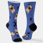 Mannen Pug dog Sokken (Gebogen)