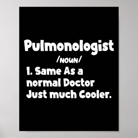 Mannen Pulmonologist Definition Surgery Doctor Pul Poster (Voorkant)