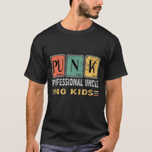 Mannen Punk Professionele Oom Geen Kinderen T-shirt