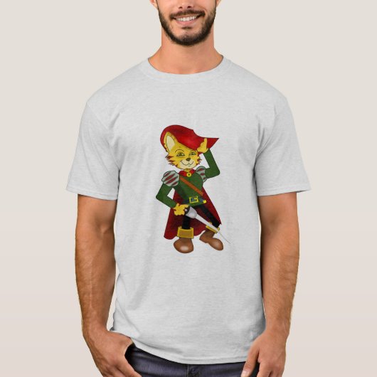 Mannen puss in het Ontwerp van de Laarzen T-shirt (Voorkant)