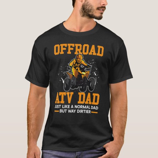 Mannen Quad Dad Atv Dad Offroad Fathers T-shirt (Voorkant)