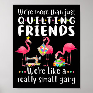 Mannen Quilten Flamingo Meer Dan Quilten Vrienden Poster