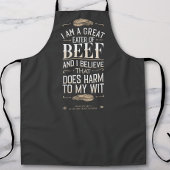 Mannen quote Grappig Modern BBQ Rundvlees Schort